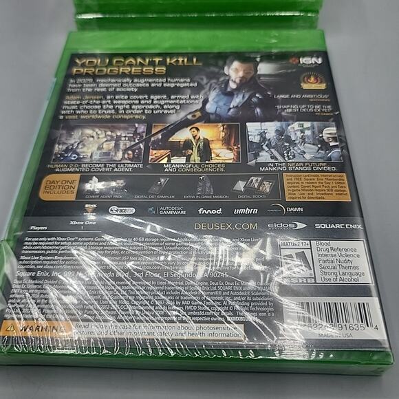 Deus Ex: Mankind Divided - Xbox One Lot of 5 Factory Sealed - Picture 6 of 9